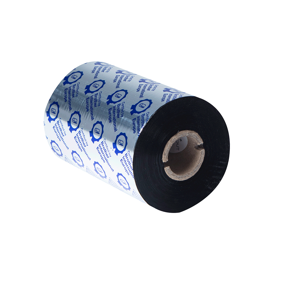 BROTHER Pack 8 Rollos de Ribbon de cera/resina premium de 110mm de ancho y 450m de longitud.