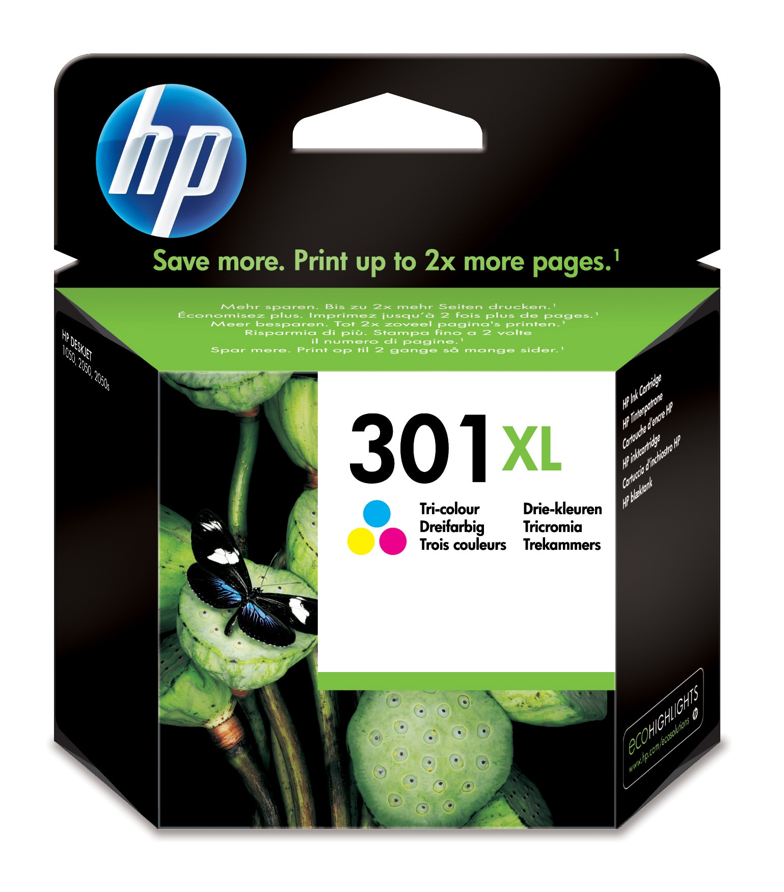 HP Envy 5530, Deskjet 1010,1510 Cartucho Tricolor nº301XL 6ml
