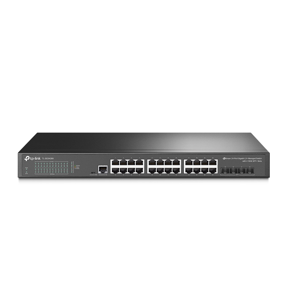 TP-LINK JetStream  24-Port Gigabit L2+ Managed Switch with 4 10GE SFP+ Slots