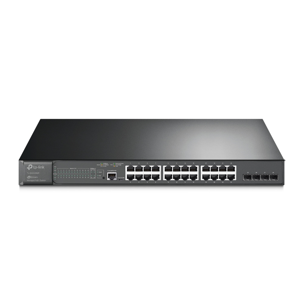 TP-LINK JetStream  28-Port Gigabit L2+ Managed Switch with 24-Port PoE+