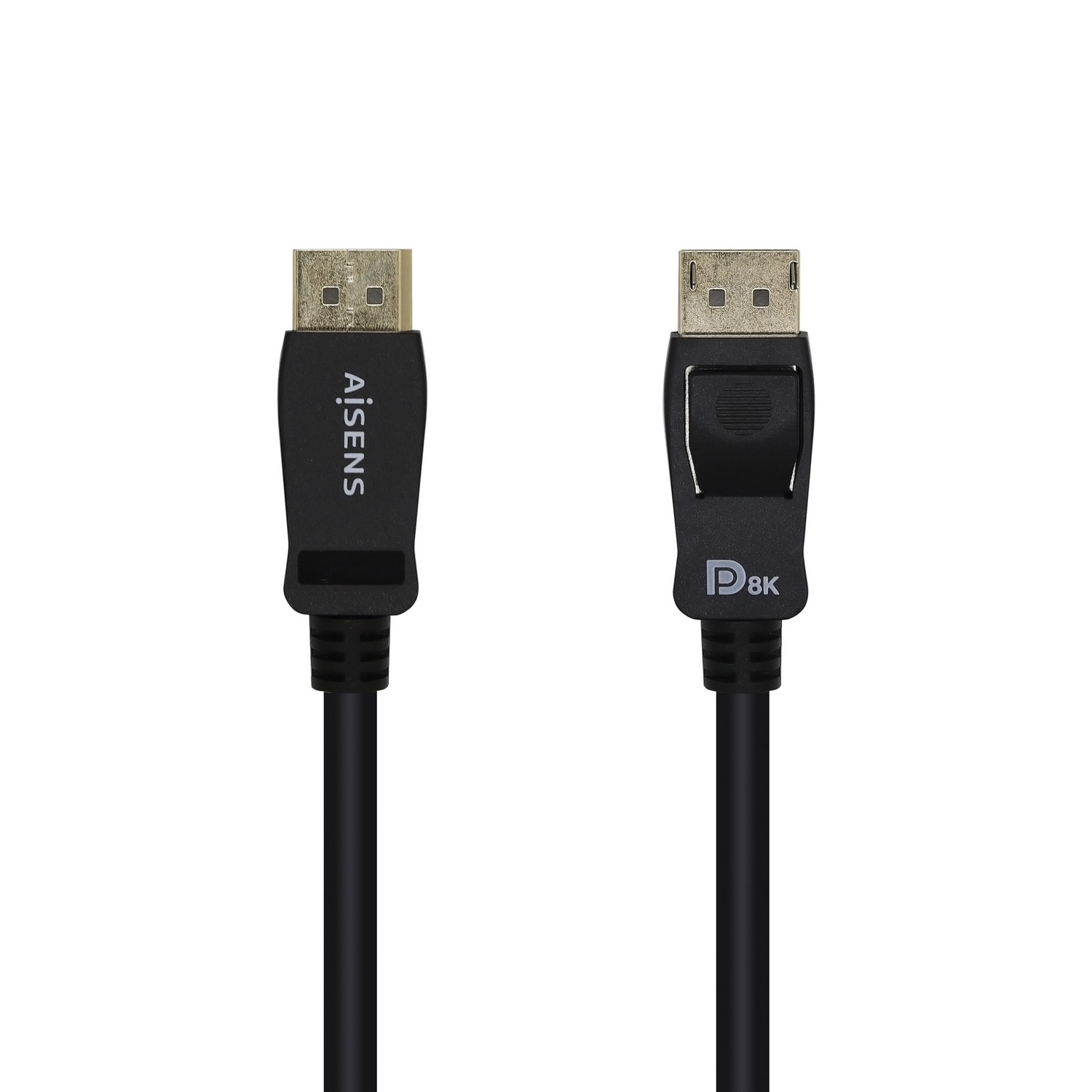 AISENS - CABLE DISPLAYPORT CERTIFICADO V1.4 8K@60HZ, DP/M-DP/M, NEGRO, 0.5M