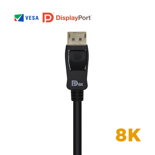 AISENS - CABLE DISPLAYPORT CERTIFICADO V1.4 8K@60HZ, DP/M-DP/M, NEGRO, 1.0M