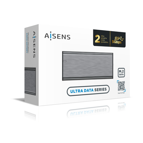 AISENS - CAJA EXTERNA ASM2-007GRY M.2 (NGFF) SSD SATA A USB3.0/USB3.1 GEN1, GRIS