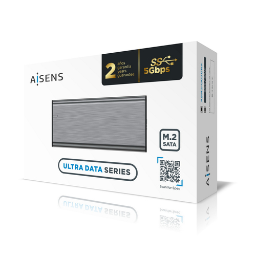 AISENS - CAJA EXTERNA ASM2-007GRY M.2 (NGFF) SSD SATA A USB3.0/USB3.1 GEN1, GRIS
