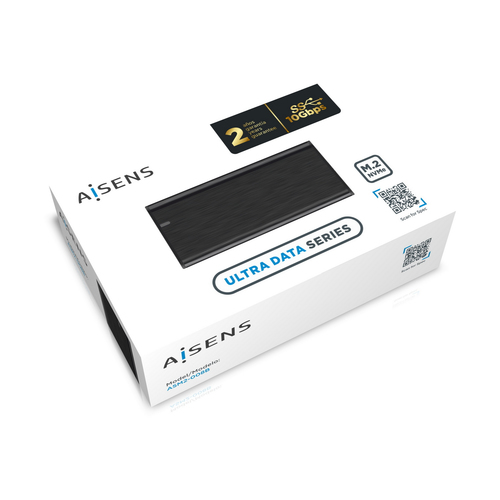 AISENS - CAJA EXTERNA ASM2-008B M.2 (NGFF) SSD NVME A USB3.1 GEN2, NEGRA