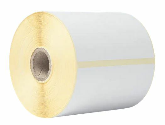 BROTHER Caja de 8 rollos de etiquetas termicas blancas - Cada rollo contiene 350 etiquetas de 102mmx152mm