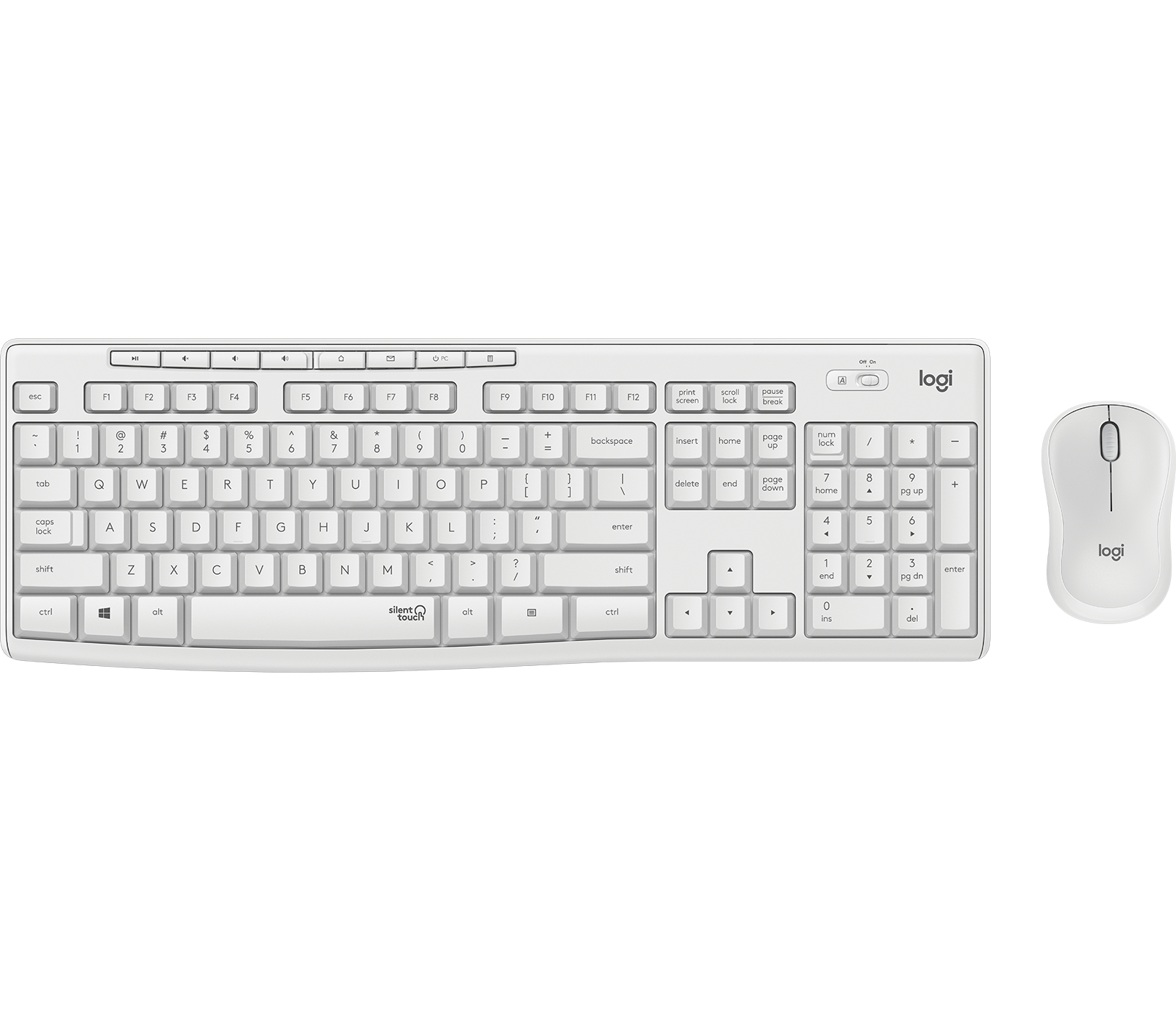 LOGITECH TECLADO + RATON MK295 Silent Blanco INALAMBRICO