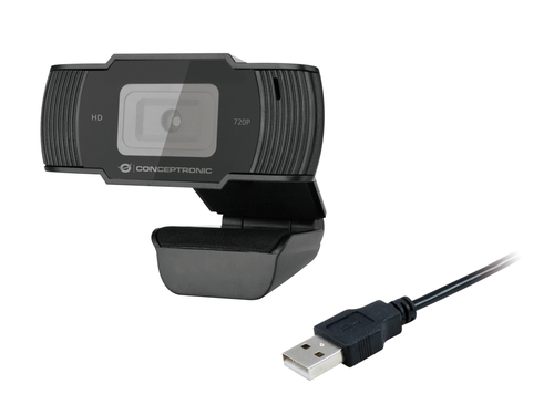 CONCEPTRONIC WEBCAM HD AMDIS05 1080P INTERPOLADO USB 3.6MM 30 FPS ANGULO VISION 68º MICROFONO INTEGRADO