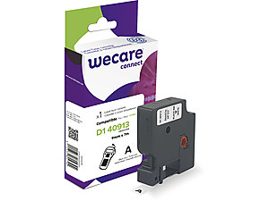 ARMOR WECARE cinta compatible para DYMO D1 40913 9mm x 7m Negro/blanco S0720680