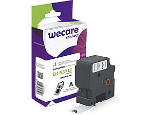 ARMOR WECARE Etiqueta Blanca Texto negro para DYMO S0720930 D1 53713 24mmx7m
