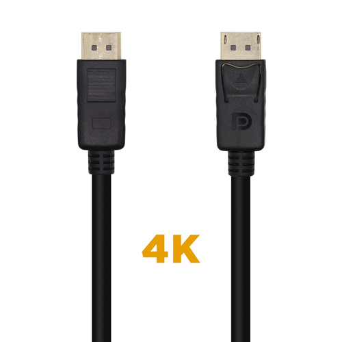 AISENS - CABLE DISPLAYPORT V1.2 4K@60HZ, DP/M-DP/M, NEGRO, 1.0M