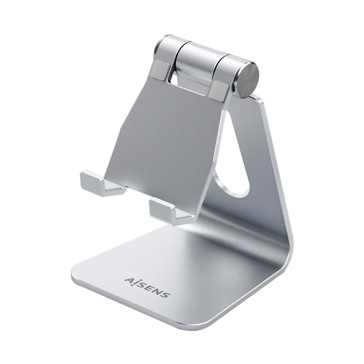 AISENS - SOPORTE DE SOBREMESA TAMANO M AJUSTABLE (1 PIVOTE) PARA MOVIL / TABLET, PLATA