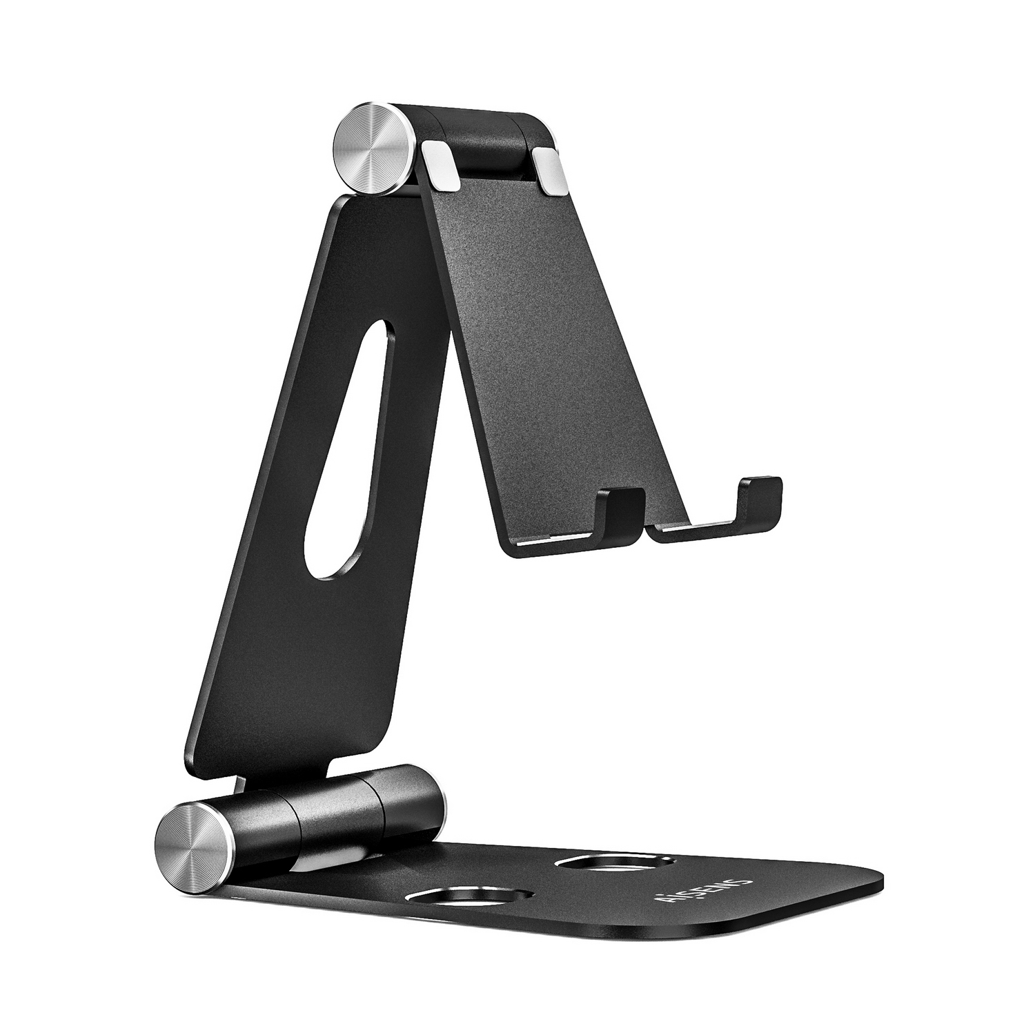 AISENS - SOPORTE DE SOBREMESA TAMAÑO XL AJUSTABLE (2 PIVOTES) PARA MOVIL / TABLET, NEGRO