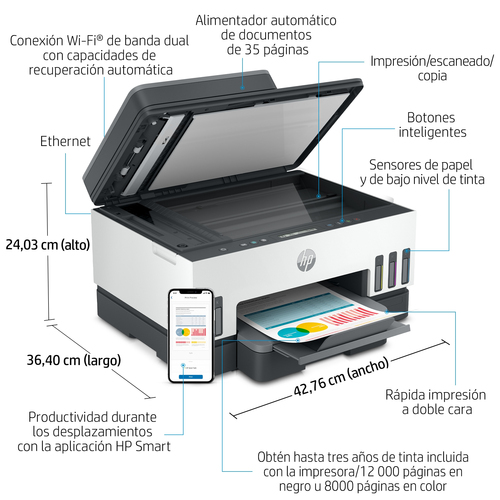 HP multifuncion inkjet Smart Tank 7305