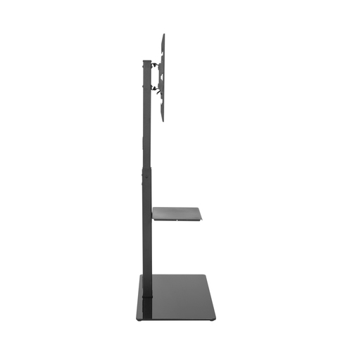 AISENS - SOPORTE DE SUELO ECO CON BANDEJA DVD PARA MONITOR/TV 40KG DE 37-70, NEGRO