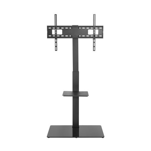 AISENS - SOPORTE DE SUELO ECO CON BANDEJA DVD PARA MONITOR/TV 40KG DE 37-70, NEGRO