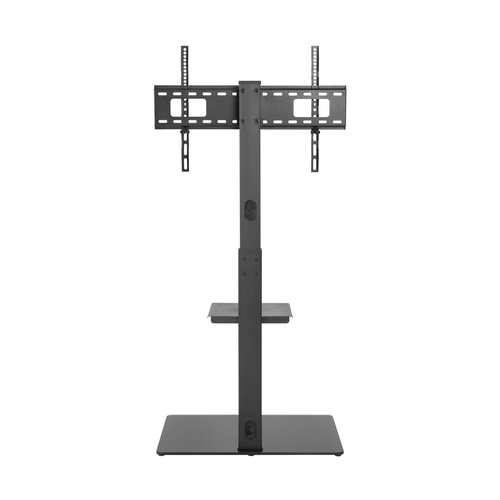 AISENS - SOPORTE DE SUELO ECO CON BANDEJA DVD PARA MONITOR/TV 40KG DE 37-70, NEGRO