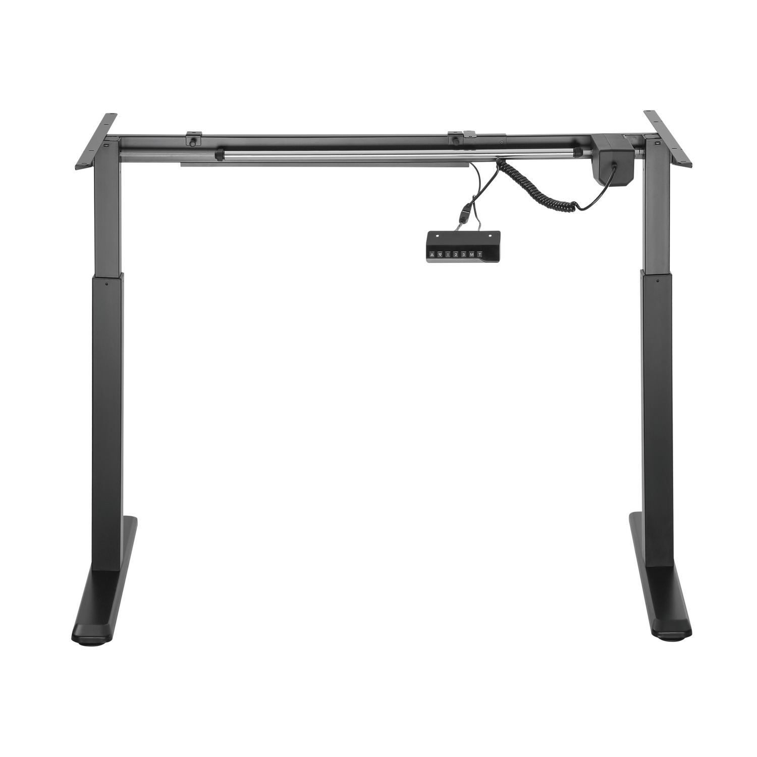 AISENS - BASTIDOR DE ESCRITORIO MOTORIZADO, ALTURA AJUSTABLE CON PANEL DE CONTROL, 80KG, NEGRO