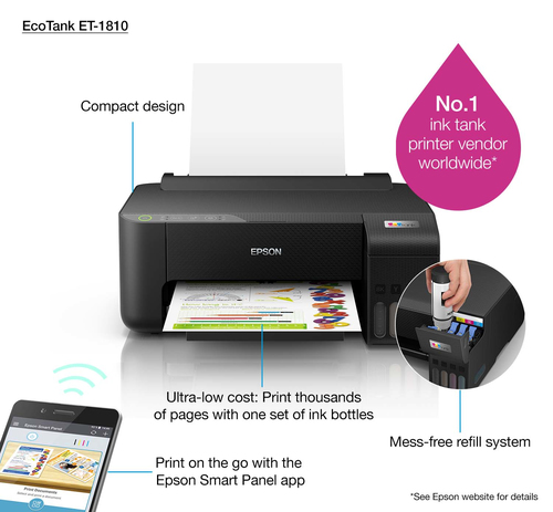 EPSON Impresora inkjet A4 EcoTank ET-1810