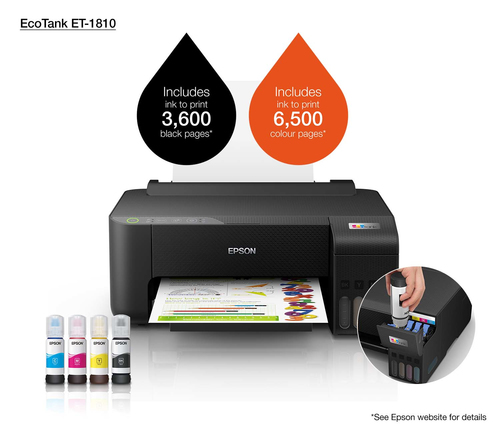 EPSON Impresora inkjet A4 EcoTank ET-1810