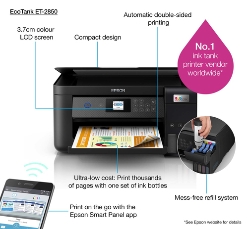 EPSON Multifuncional inkjet A4 EcoTank ET-2850