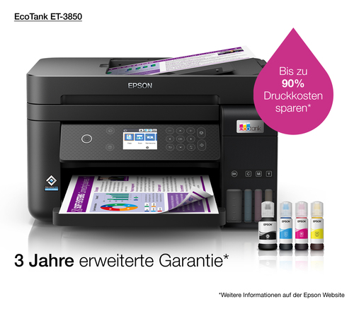 EPSON Multifuncional inkjet A4 EcoTank ET-3850