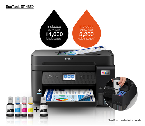 EPSON Multifuncional inkjet A4 EcoTank ET-4850