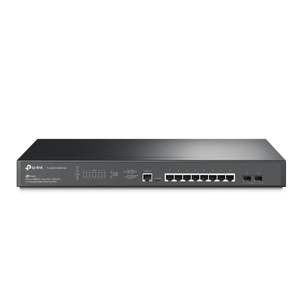 TP-LINK Switch JetStream? 8-Port 2.5GBASE-T and 2-Port 10GE SFP+ L2+ Managed Switch with 8-Port PoE+
