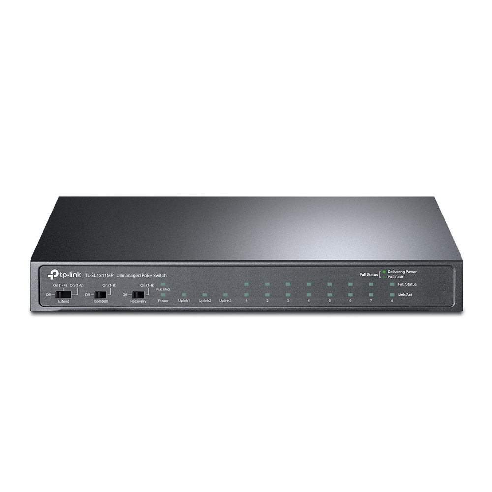 TP-LINK Switch de escritorio Gigabit de 8 puertos a 10 / 100Mbps + 3 puertos con 8 puertos PoE+