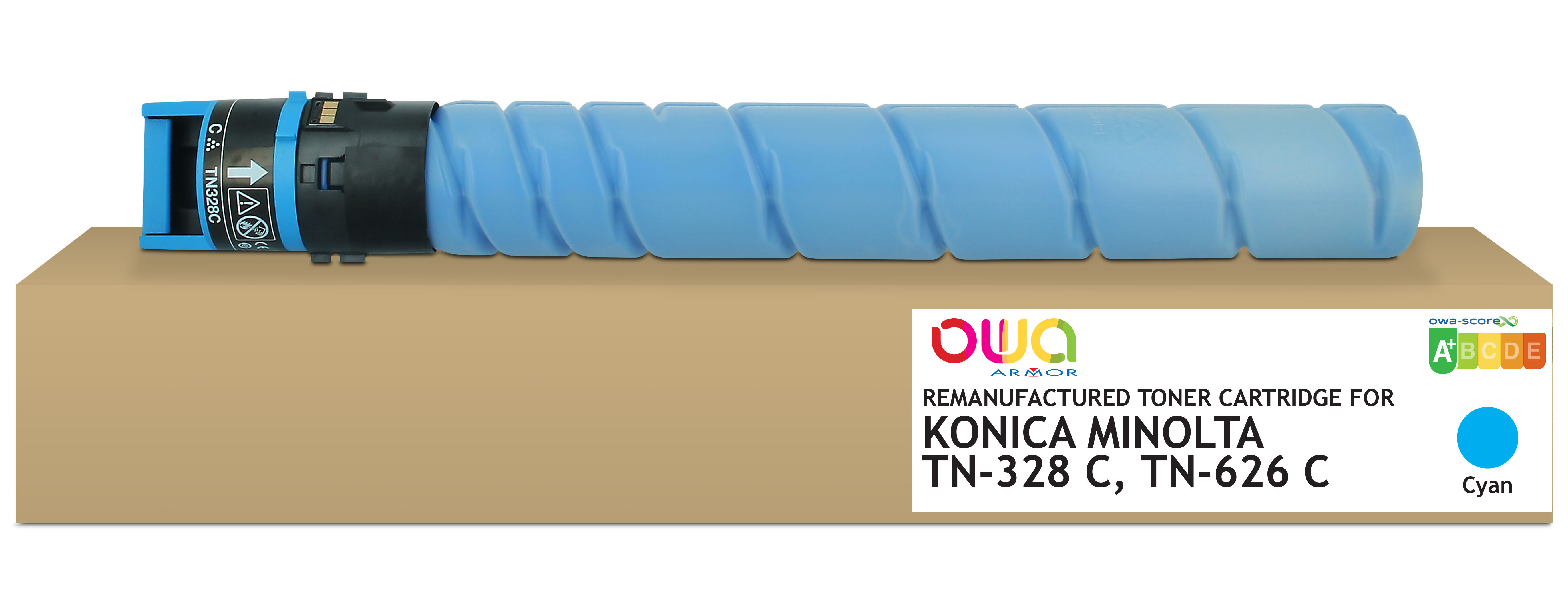 ARMOR OWA Toner AAV8450 para KONICA MINOLTA TN-328C Cian para bizhub C360i/C300i/C250i 28 000p