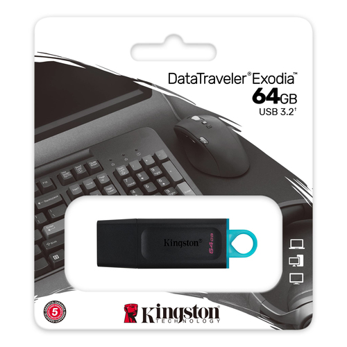 KINGSTON Pendrive Datatraveler EXODIA 64GB / USB 3.2 GEN 1