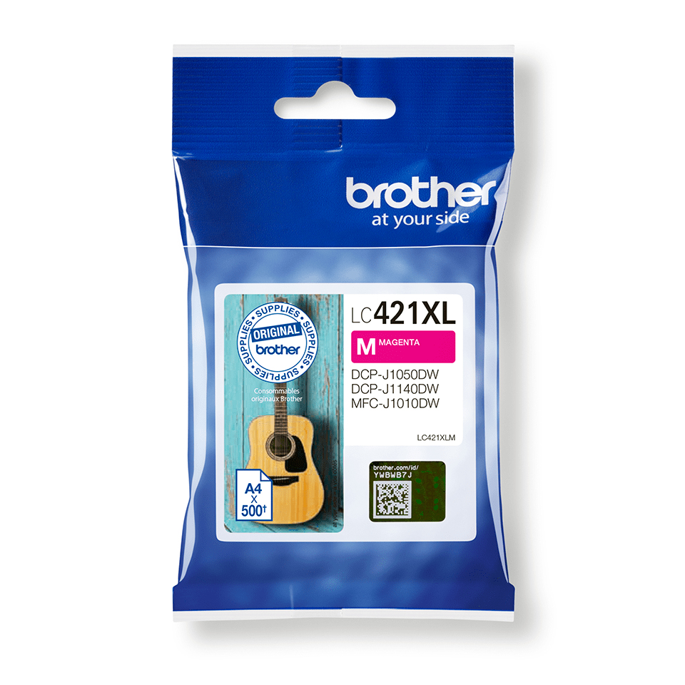 BROTHER Cartucho de tinta magenta de larga duracion LC421XLM para DCP-J1050DW / DCP-J1140DW / MFC-J1