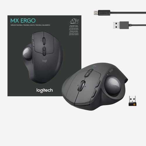 LOGITECH RATON MX ERGO OPTICO WIRELESS INALAMBRICO GRAFITO
