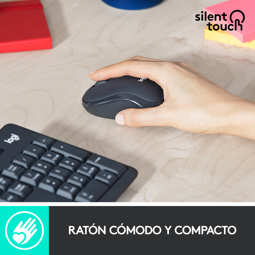 LOGITECH TECLADO + MOUSE MK295 SILENT NEGRO WIRELES INALAMBRICO