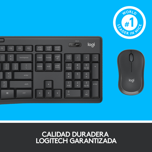 LOGITECH TECLADO + MOUSE MK295 SILENT NEGRO WIRELES INALAMBRICO