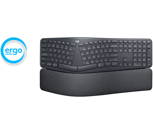 LOGITECH TECLADO ERGO K860 ERGONOMICO BLUETOOTH & WIRELESS GRAFITO SILENCIOSO