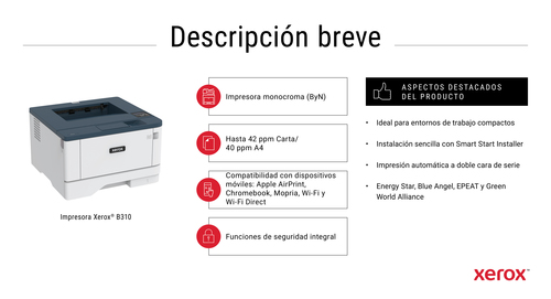 XEROX Impresora Laser Monocromo B310V_DNI/B310V_DNI