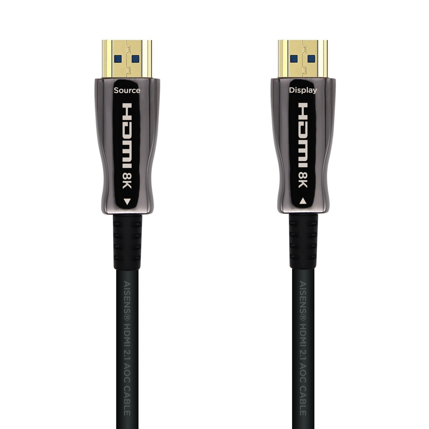 AISENS - CABLE HDMI V2.1 AOC ULTRA ALTA VELOCIDAD / HEC 8K@60HZ 4K@120HZ 4:4:4 48GBPS, A/M-A/M, NEGRO 30 metros