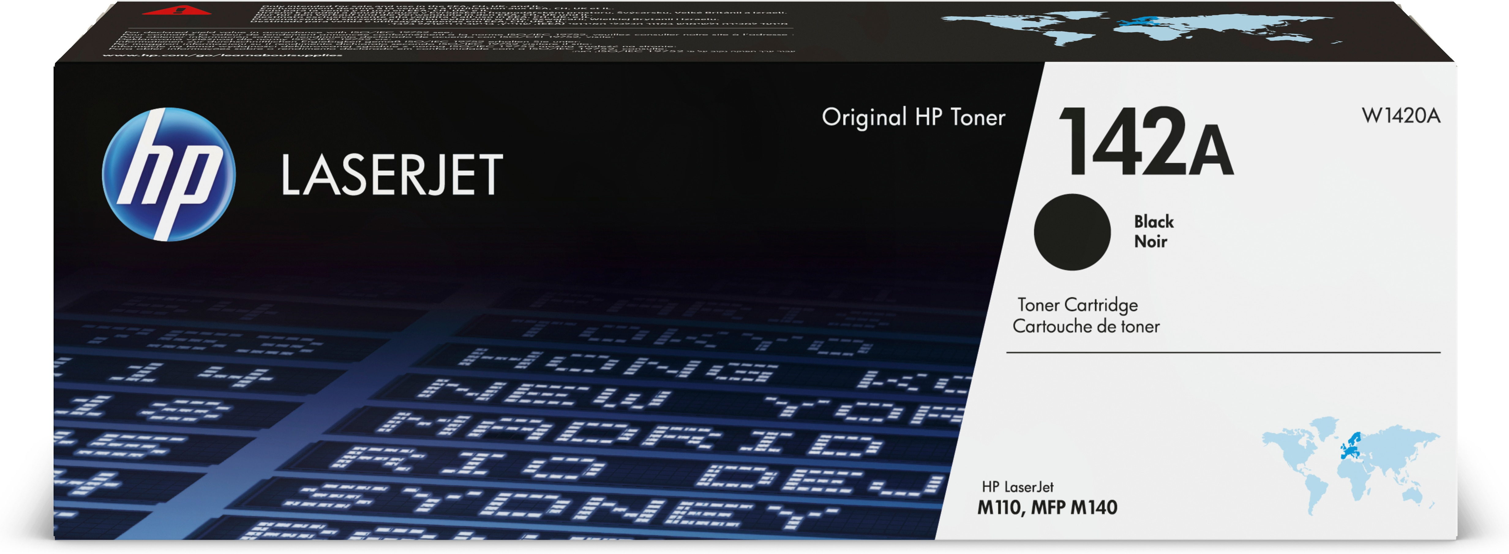 HP Toner LaserJet M140, M141, negro 142A