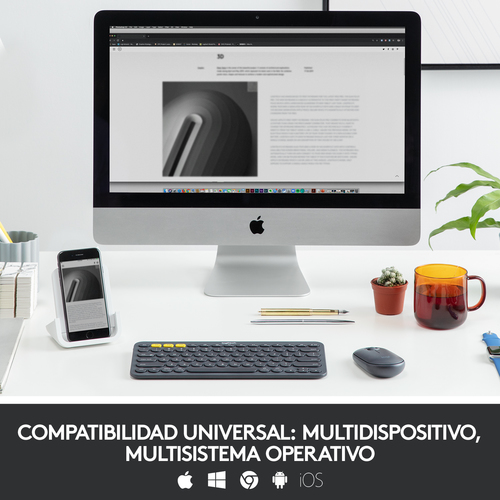 LOGITECH TECLADO K380 Multi-device Bluetooth Negro-DESCATALOGADO