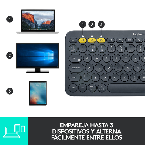 LOGITECH TECLADO K380 Multi-device Bluetooth Negro-DESCATALOGADO