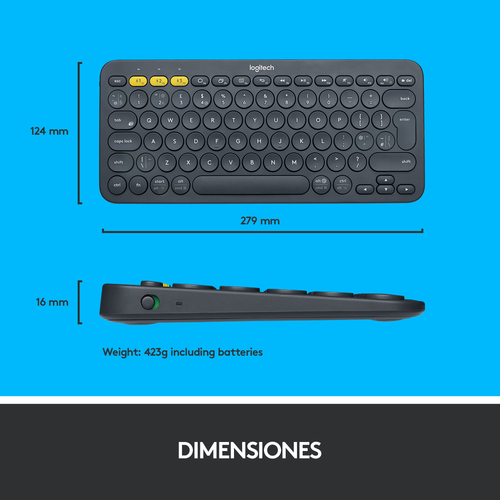 LOGITECH TECLADO K380 Multi-device Bluetooth Negro-DESCATALOGADO