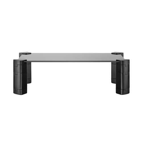 AISENS Soporte Elevador Cristal para Monitor / Portatil, Negro