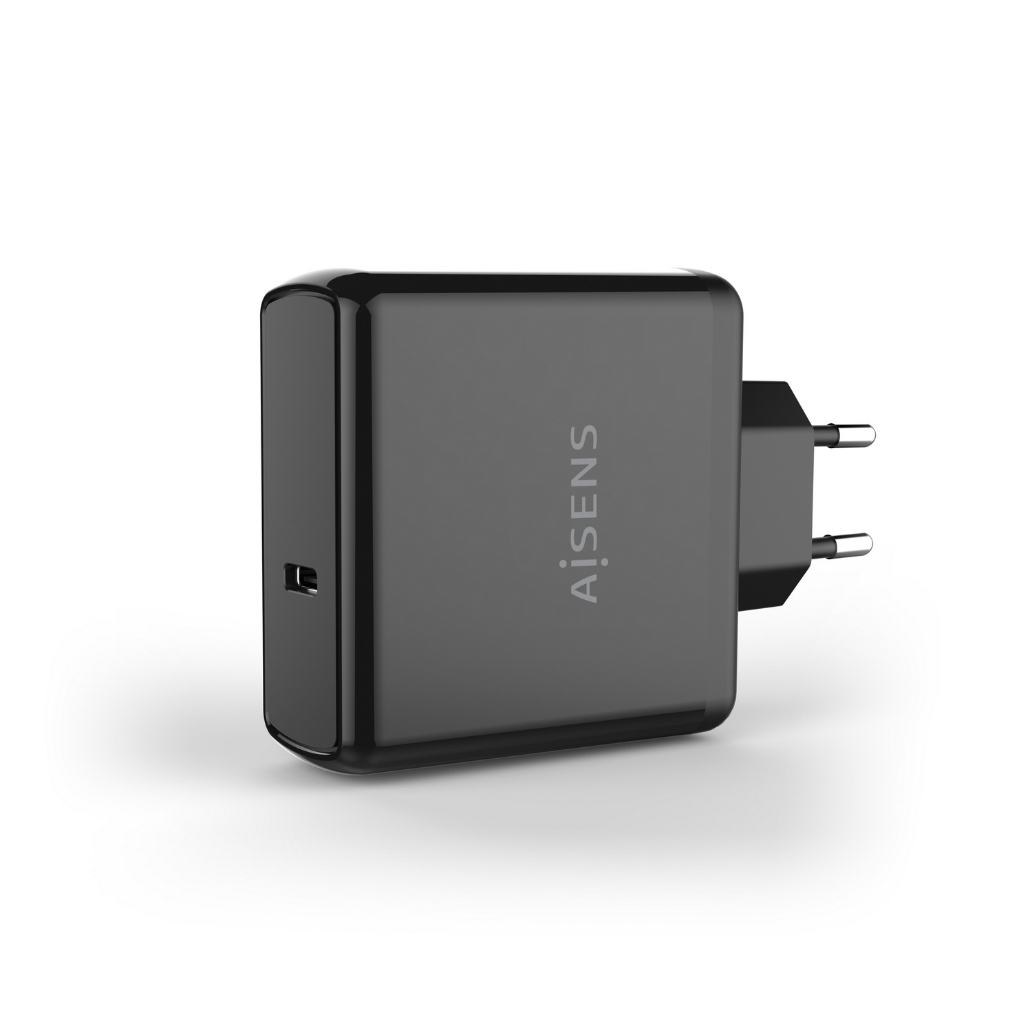 AISENS Cargador PD3.0 QC3.0 1 puerto 1xUSB-C 60W, portatiles, moviles, camaras y tablets negro