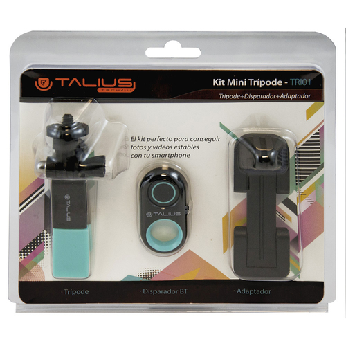 TALIUS Kit tripode selfie bluetooth TAL-TRI01 Azul