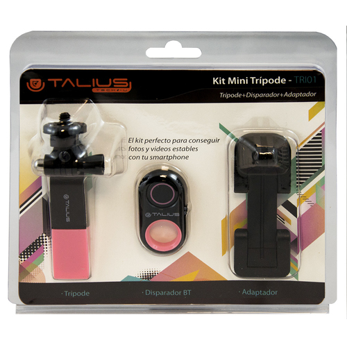 TALIUS Kit tripode selfie bluetooth TAL-TRI01 Rosa