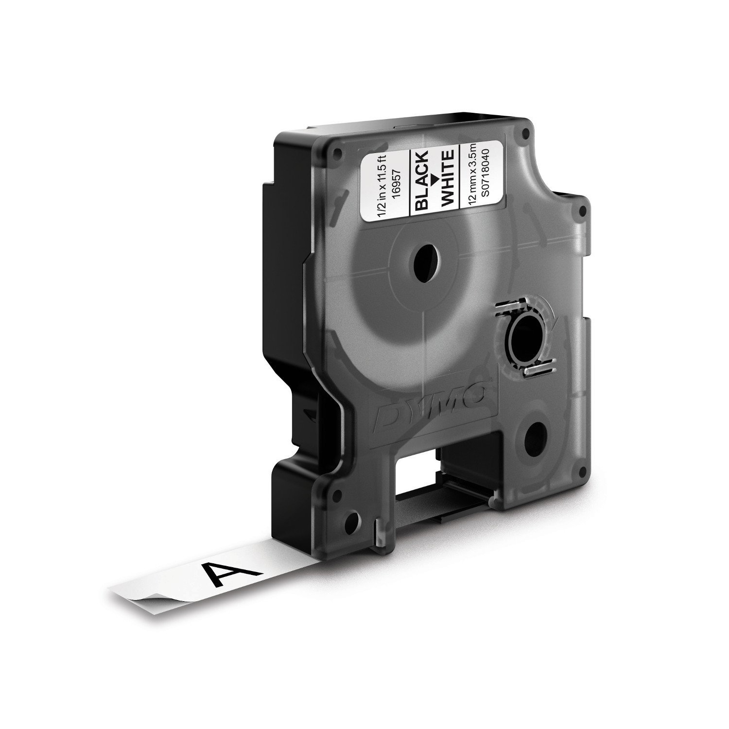 DYMO Cinta LM D1 12mmx3,5m Negro/blanco nylon