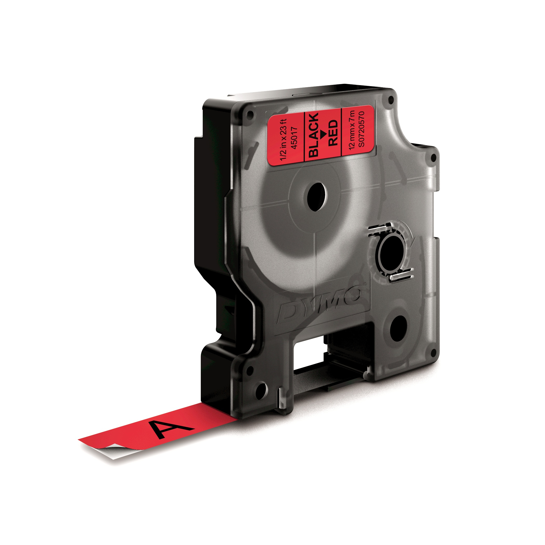 DYMO Cinta LM D1 12mmx7m Negro/rojo