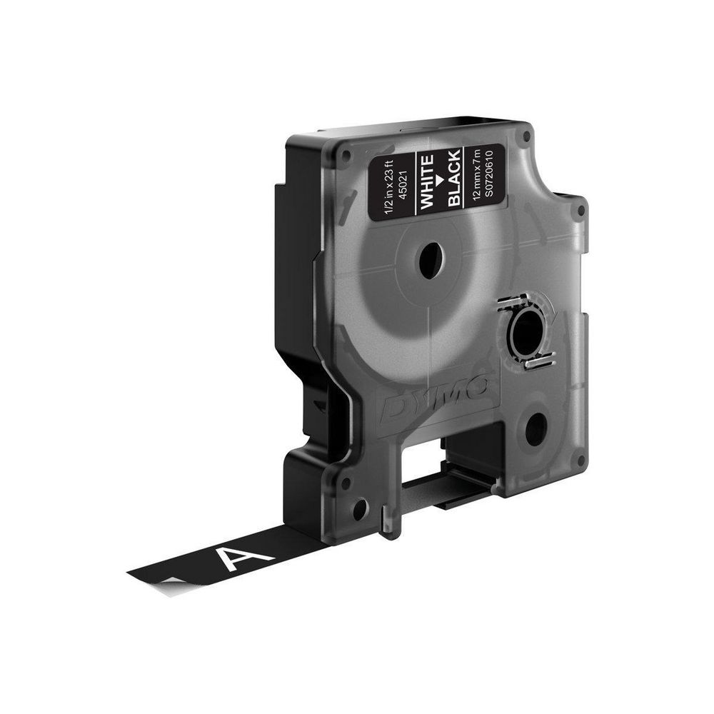DYMO Cinta LM D1 12mmx7m Blanco/negro