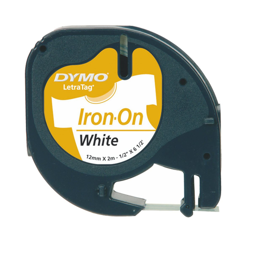 DYMO Cinta LT 12mmx4mt -Negro/Blanco para ropa